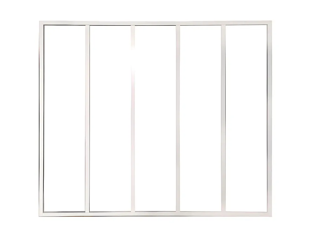 Glazen vensterraam BAYVIEW - wit - 150 x 130 cm - aluminium