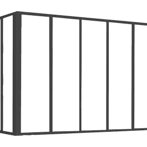 Hoekraam werkplaats van gepoedercoat aluminium L150 x B60 x H105 cm Zwart BAYVIEW