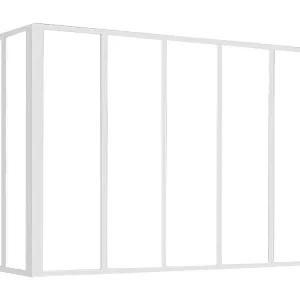 Hoekraam werkplaats van gepoedercoat aluminium - L150 x B60 x H105 cm wit BAYVIEW