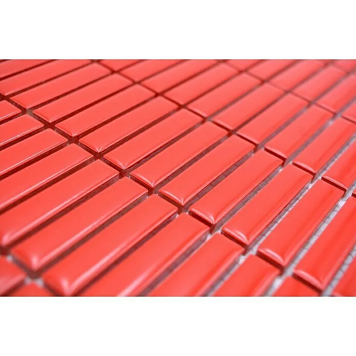 Mozaïektegel Kitkat Uni CG BBM S7 - 30 x 30 cm, Rood, Glanzend