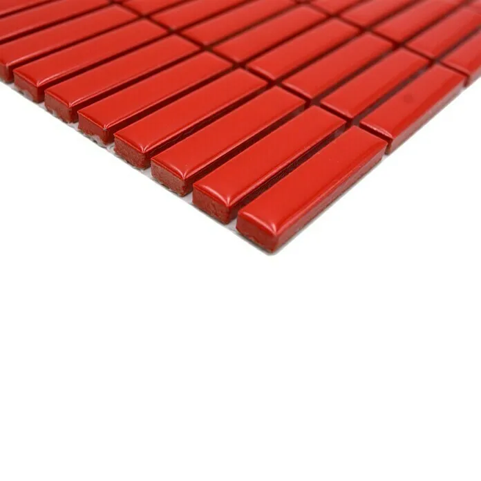 Mozaïektegel Kitkat Uni CG BBM S7 - 30 x 30 cm, Rood, Glanzend