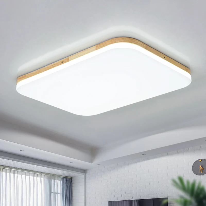 Rechthoekig plafond vlak eenvoudig acryl 25,5 "/34" groot beige inbouwlichtarmatuur voor woonkamer