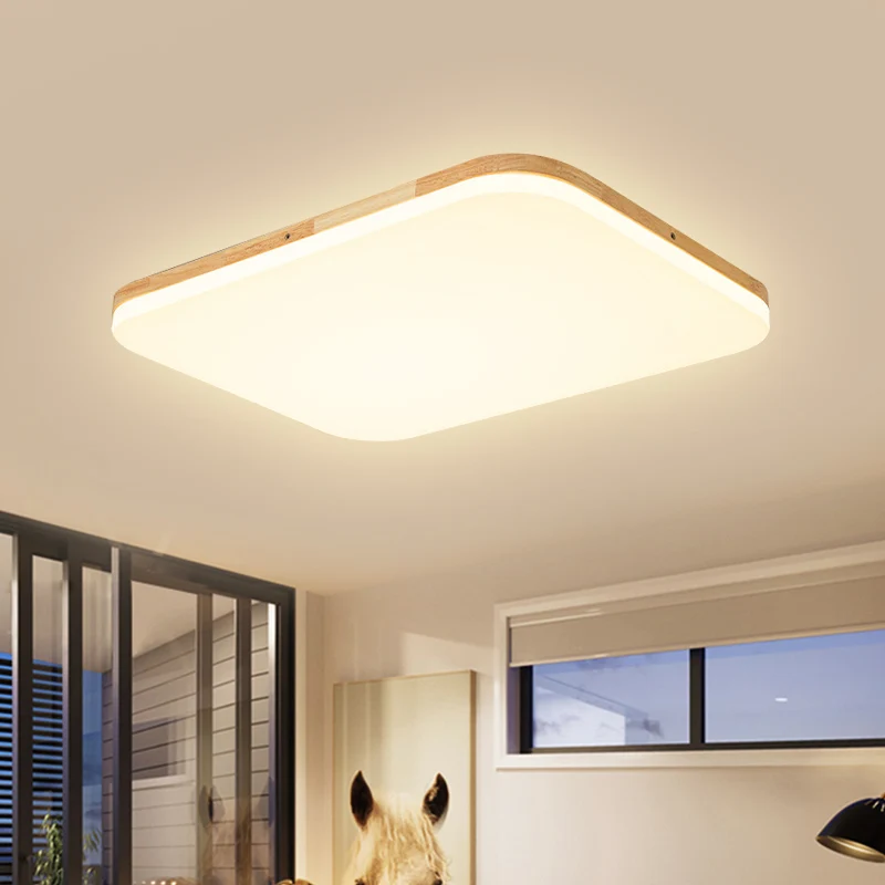 Rechthoekig plafond vlak eenvoudig acryl 25,5 "/34" groot beige inbouwlichtarmatuur voor woonkamer