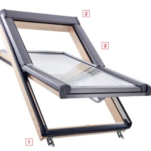 Roto renovatie dakraam - Designo 4-pans - hout wit - 46x60cm