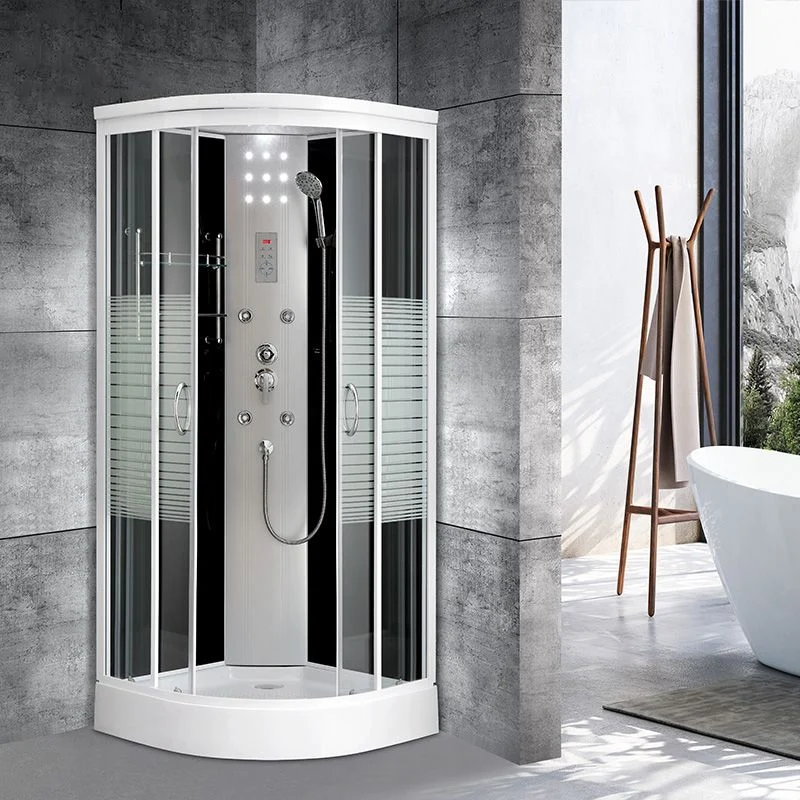 Round Shower Enclosure Full Frame Tweeling Sliding Door Shower Room 31