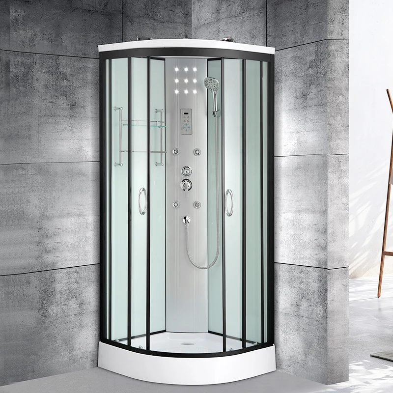 Round Shower Enclosure Full Frame Tweeling Sliding Door Shower Room 31
