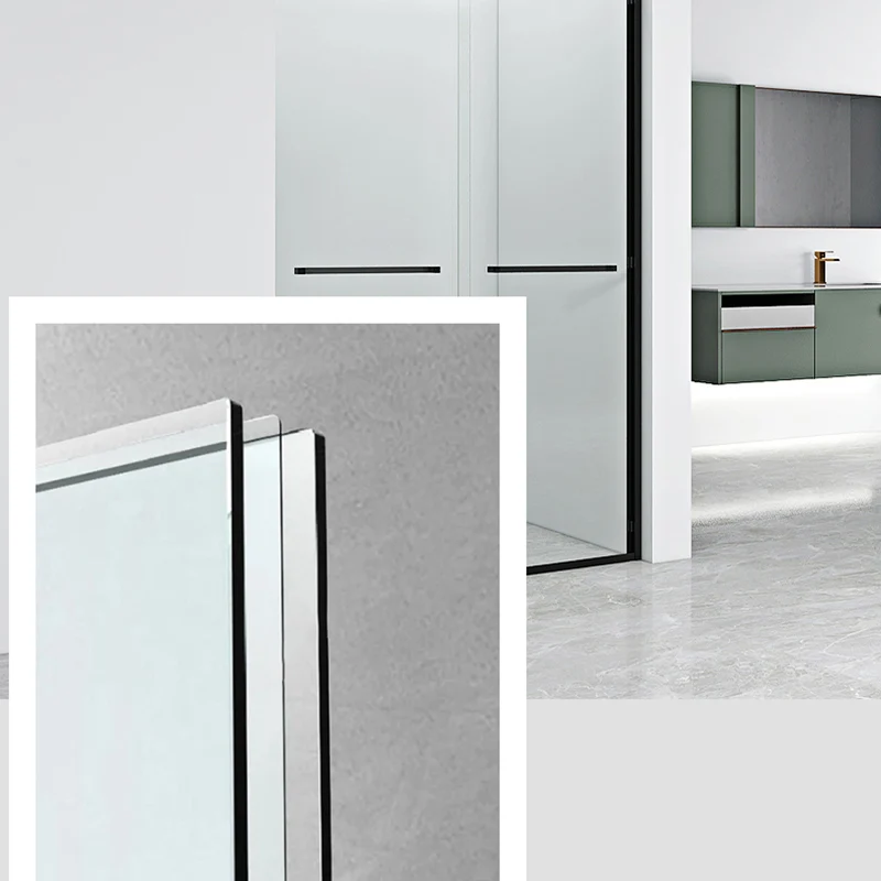 Semi Frameless Transparent Shower Bath Door Tweevoudig Sliding Shower Bath Door 47l
