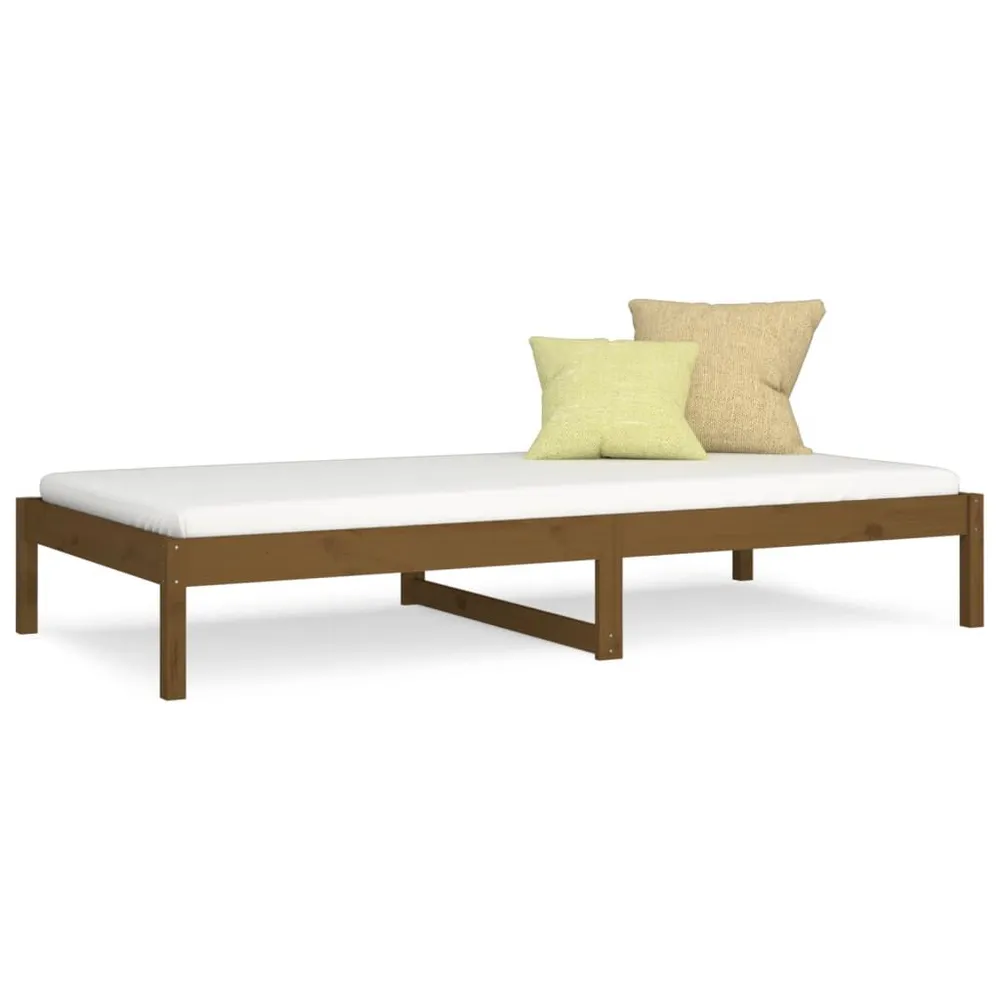 Slaapbank 90x190 cm massief grenenhout honingbruin