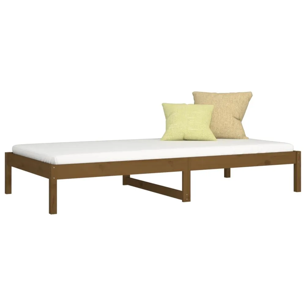 Slaapbank 90x190 cm massief grenenhout honingbruin