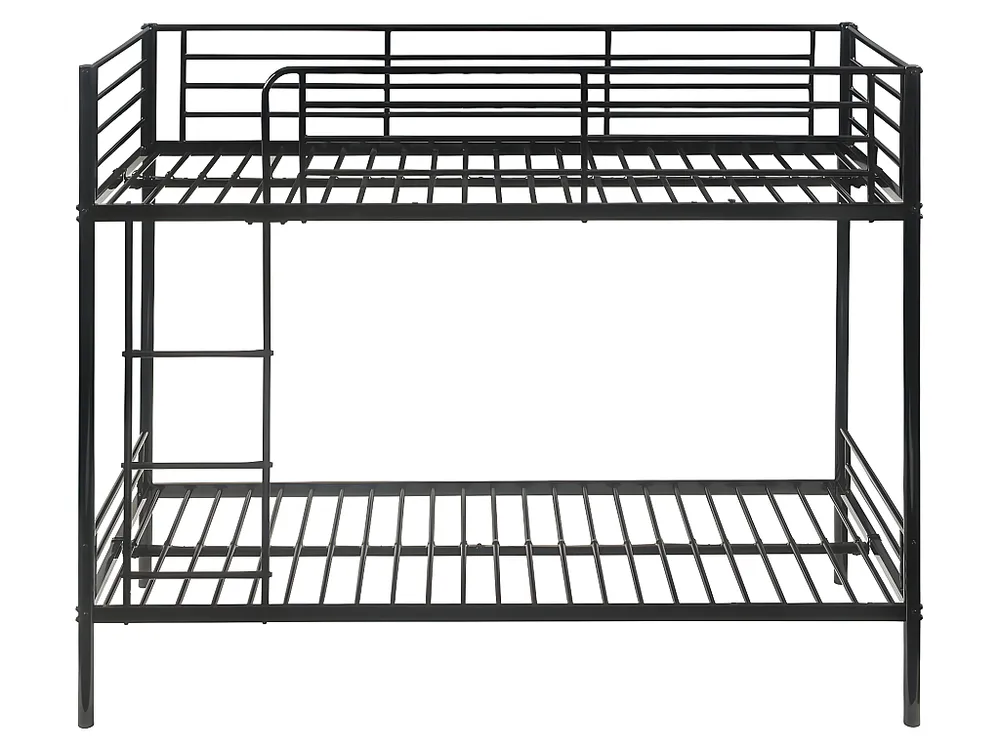Stapelbed DUOTIS - 2 x 90 x 190 cm - Zwart + matras - Koop nu betaalbaar online