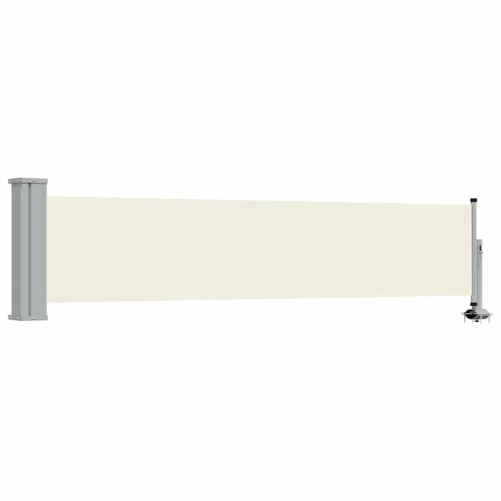 Tuinscherm uittrekbaar 60x300 cm crèmekleurig