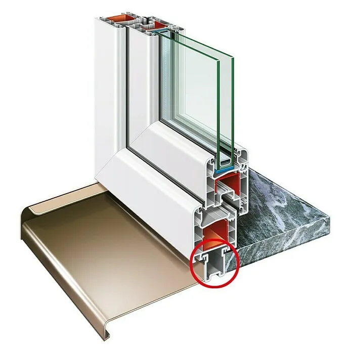 Vensterbankprofiel Massief Elements - Lengte: 100 cm