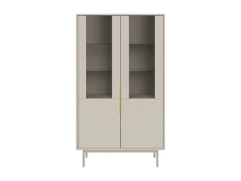 Vitrine met 2 deuren - Kleur: lichtbruin - DABRIANA