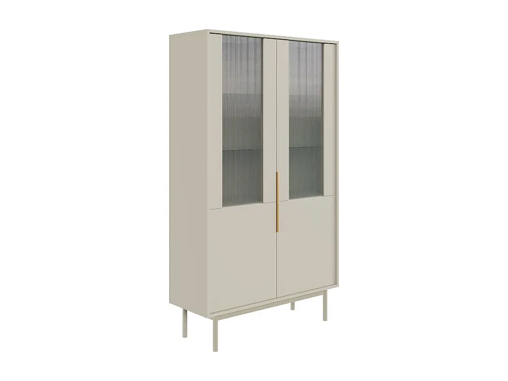 Vitrine met 2 deuren - Kleur: lichtbruin - DABRIANA