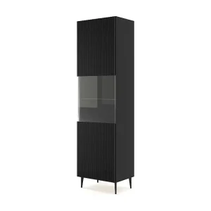 Vitrinekast RAVENNA B SC60 1D 60x42x215 Zwart