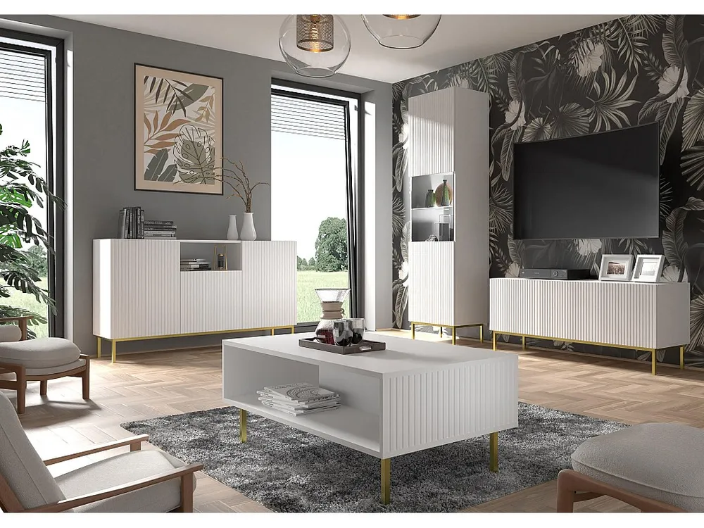 Vitrinekast RAVENNA B SC60 1D 60x42x217 Wit