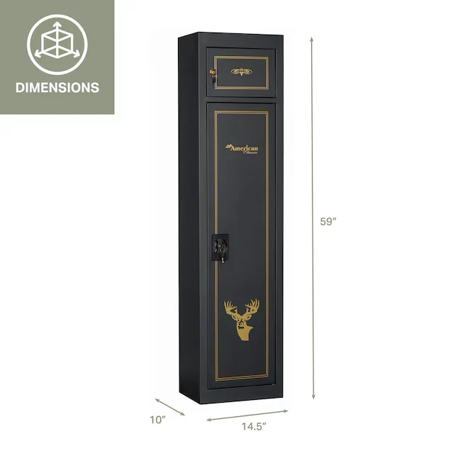 Brandveilig Gecertificeerd American Furniture Classics Gun security collection 5-Gun Keyed Gun Cabinet