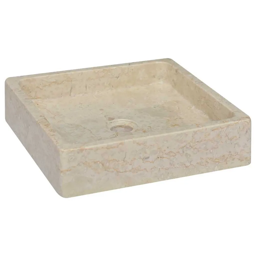 Gootsteen 40x40x10 cm marmer crèmekleurig