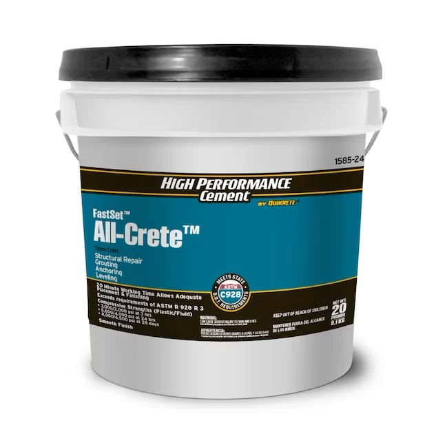 Professionele Kwaliteit High Performance Cement Quikrete FastSet All-Crete 20-lb Repair