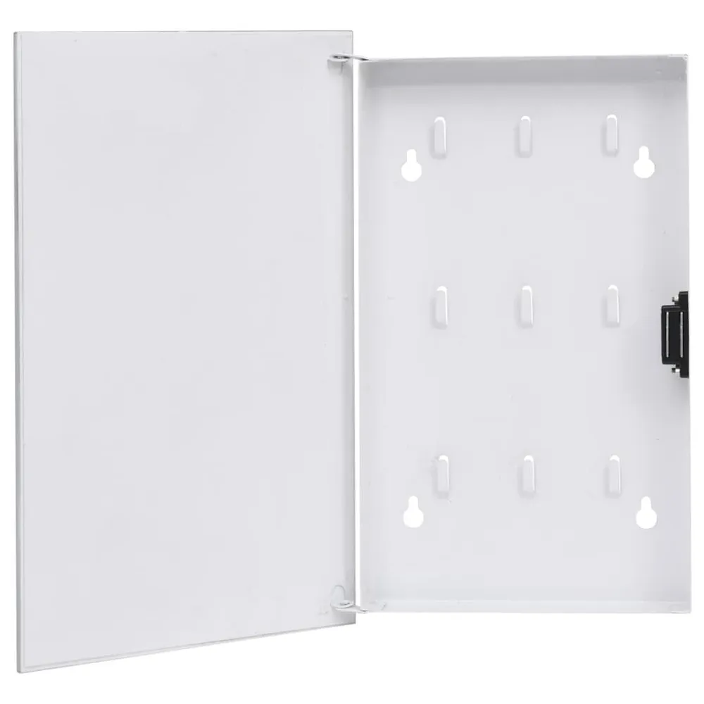 Sleutelkast met magneetbord 30x20x4 cm wit | Inbraakwerend Klasse ...