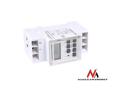 MacLean - MCE09 - Digitale programmeerbare schakelaar Timer voor DIN -rail - 10 programma's - Back -upbatterij