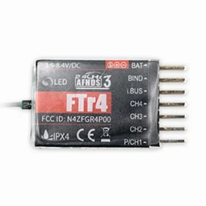 FLYSKY FTr4 Receiver - 2.4GHz 4ch AFHDS 3 protocol w/S-Bus/i-Bus/PPM/PWM Support & NB4/PL18 Compatibility