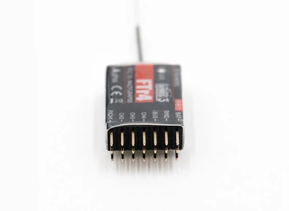 FLYSKY FTr4 Receiver - 2.4GHz 4ch AFHDS 3 protocol w/S-Bus/i-Bus/PPM/PWM Support & NB4/PL18 Compatibility