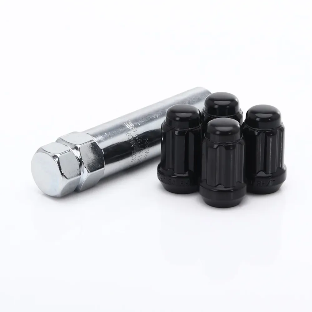 Black Locking Nuts JR ATN1 - Anti-theft M12x1.5 (Set 4)