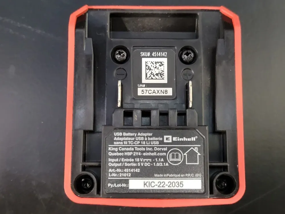 4514142 TE-CP 18V USB Charging Adaptor