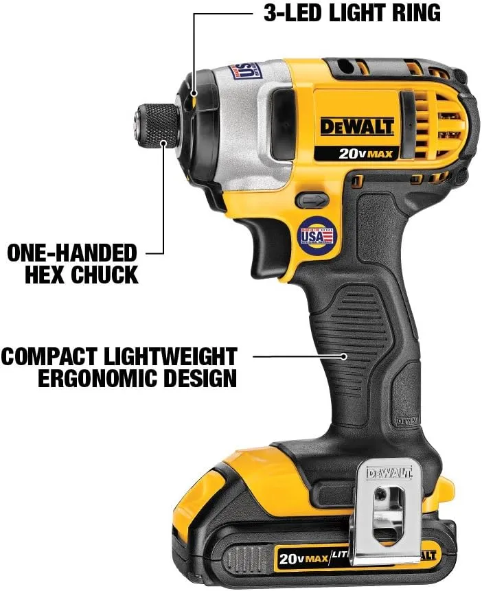 DeWALT DCK444C2 20V MAX Zonder snoer Lithium-Ion 4 Tool Combo Kit w/ Tool Bag