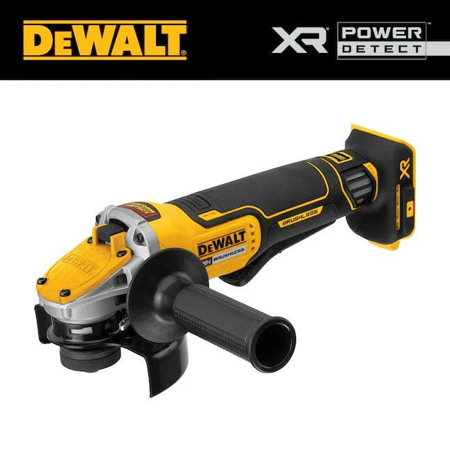 DeWalt XR POWER DETECT 4.5- 20-Volt Max Paddle Switch Brushless Cordless Angle Grinder