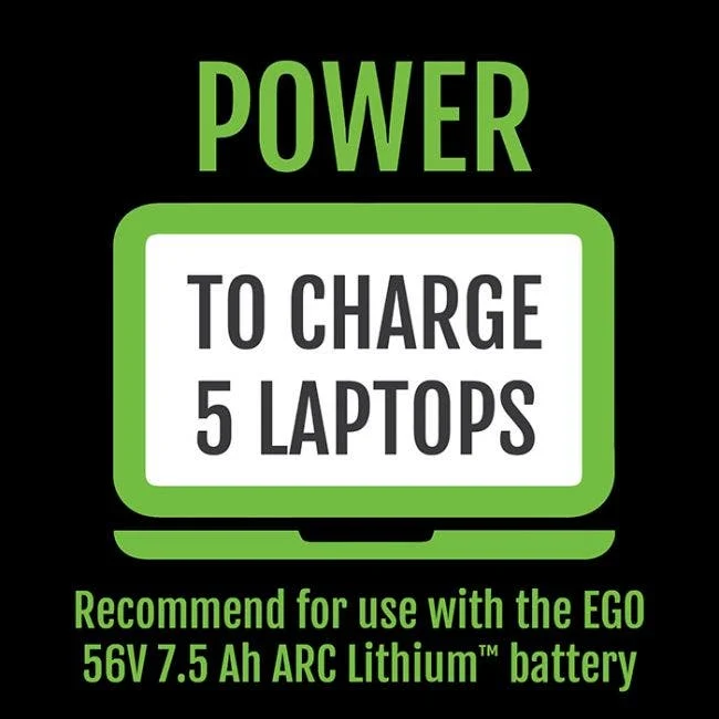 EGO Power+ PAD1500 Nexus Escape 150-Watt Power Inverter featuring 2 USB Ports and 1 120-Volt AC Power Outlet
