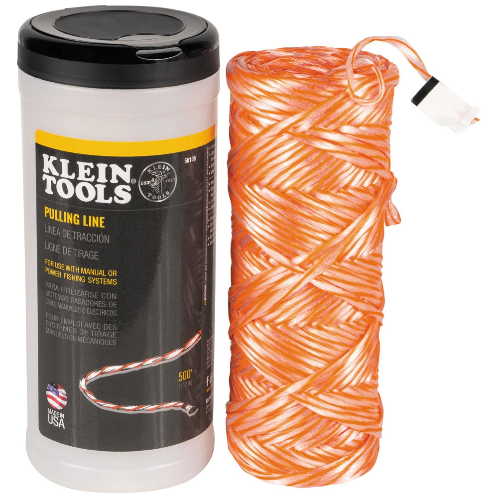 KLEIN TOOLS 500' Poly Pull Line w/ Oranje Tracer