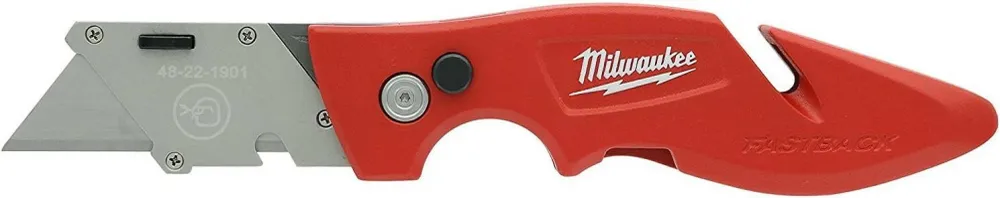 Milwaukee Fastback Utility Knife Wire Stripping Compartment, and Gut Hook voor Klusjes