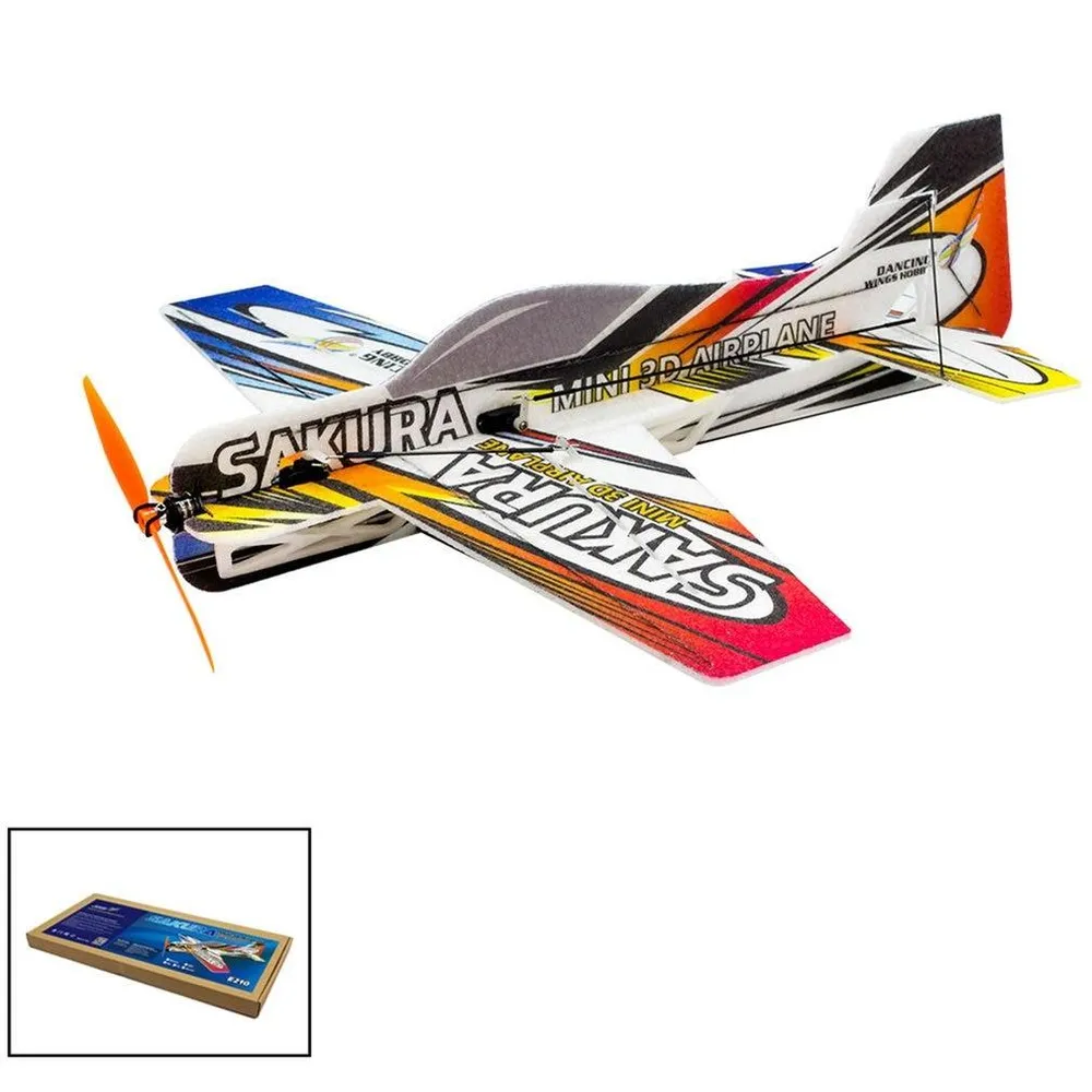 Sakura RC EPP Indoor 3D F3P Airplane - 420mm Wingspan Radio Controlled Electric Plane Unassembled Need to Build Aeroplane