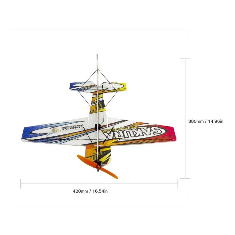 Sakura RC EPP Indoor 3D F3P Airplane - 420mm Wingspan Radio Controlled Electric Plane Unassembled Need to Build Aeroplane