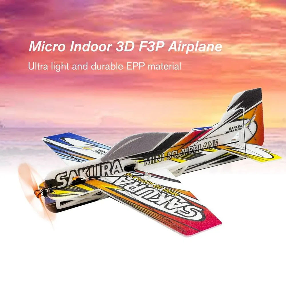 Sakura RC EPP Indoor 3D F3P Airplane - 420mm Wingspan Radio Controlled Electric Plane Unassembled Need to Build Aeroplane