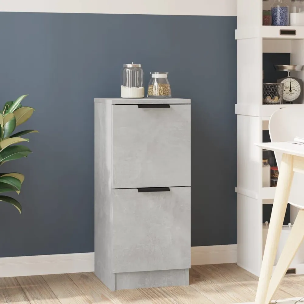 Lade Dressoir 30x30x70 cm bewerkt hout betongrijs
