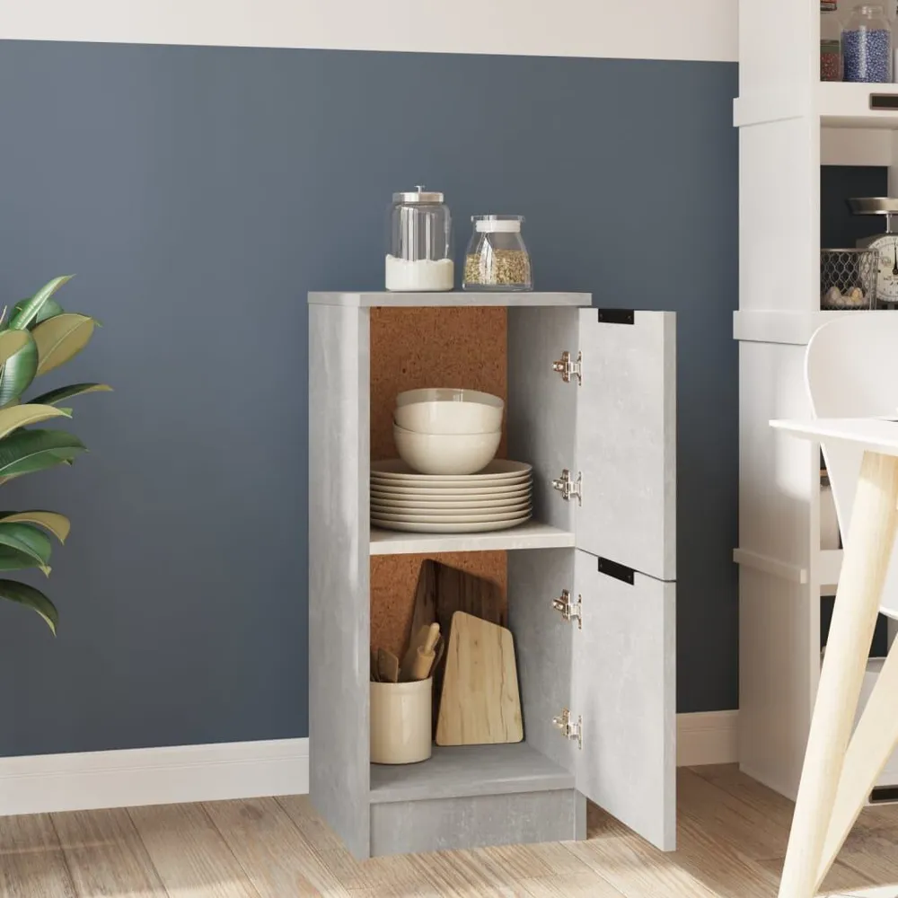 Lade Dressoir 30x30x70 cm bewerkt hout betongrijs