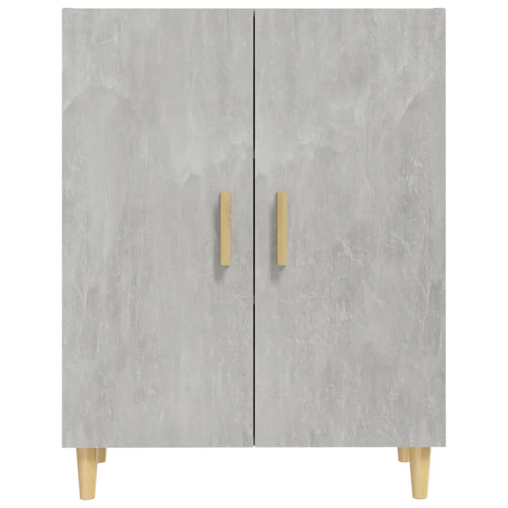 Professionele Kwaliteit Dressoir 70x34x90 cm bewerkt hout betongrijs