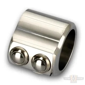 Kustom Tech 2 Button Switch Housing - Metaalglans Harley-Davidson met montagemateriaal