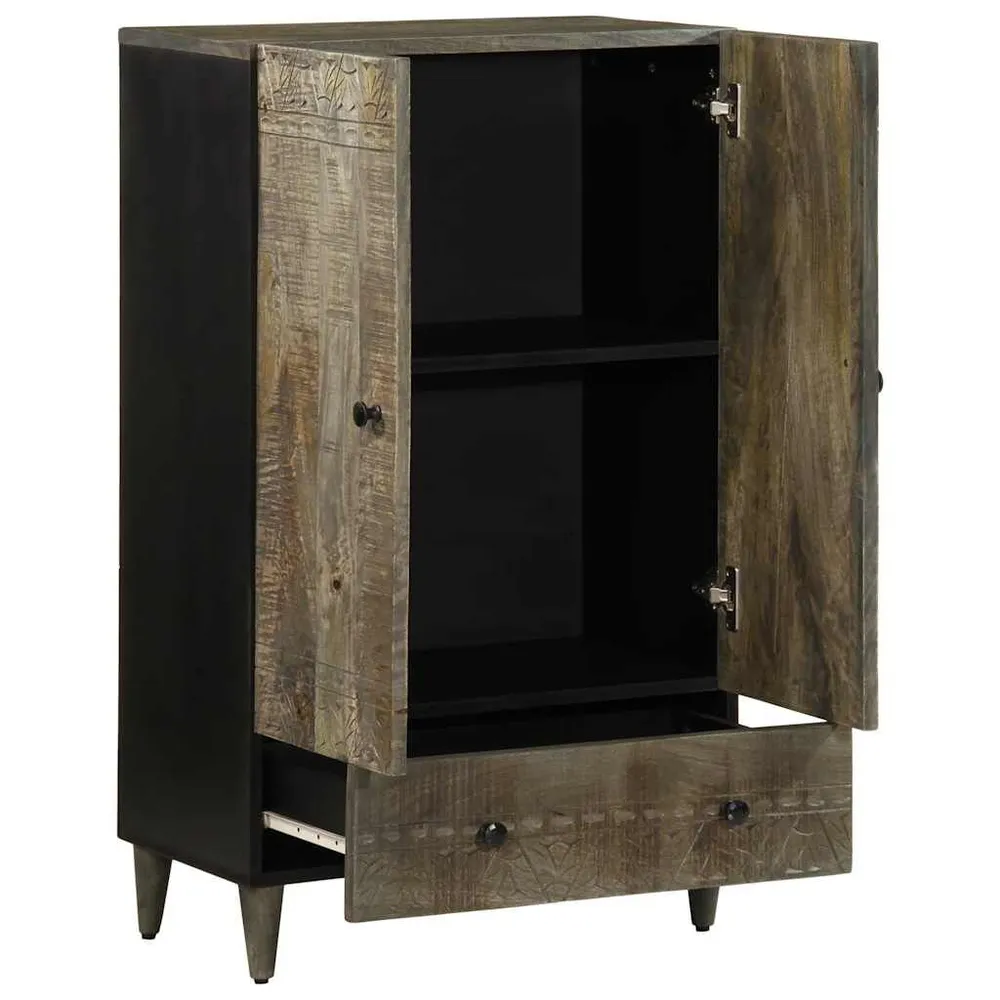 Hoge kast 60x33x110 cm massief mangohout met Brandwerende Bescherming