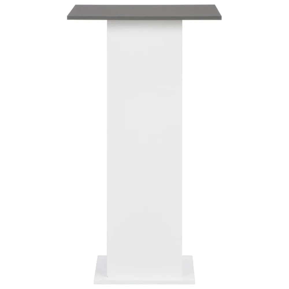 Bartafel 60x60x110 cm wit en antracietgrijs