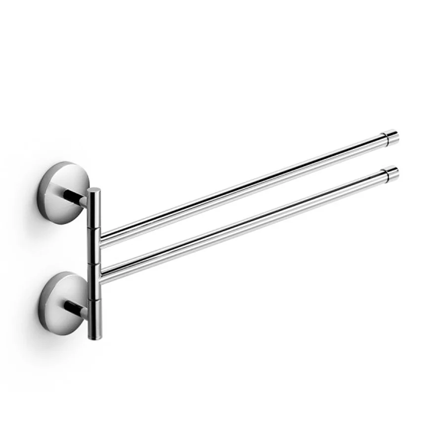 Double articulated towel holder Lineabeta Duemila collection chrome-plated geel koper