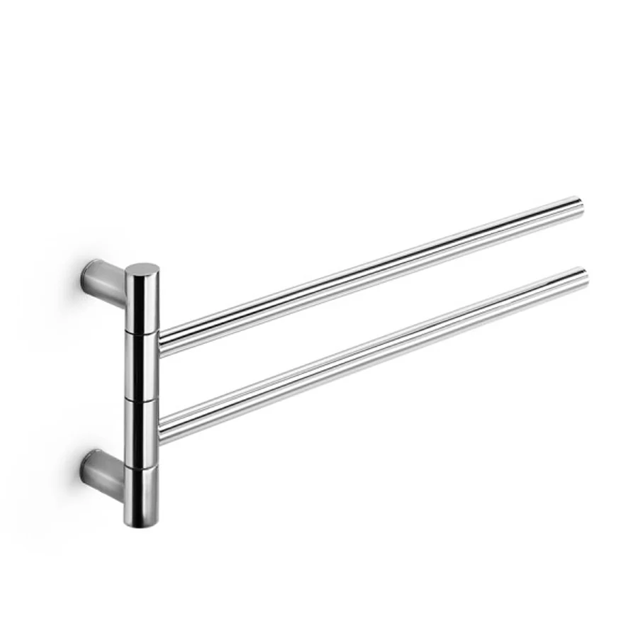 Double articulated towel holder Lineabeta Picola chrome-plated geel koper