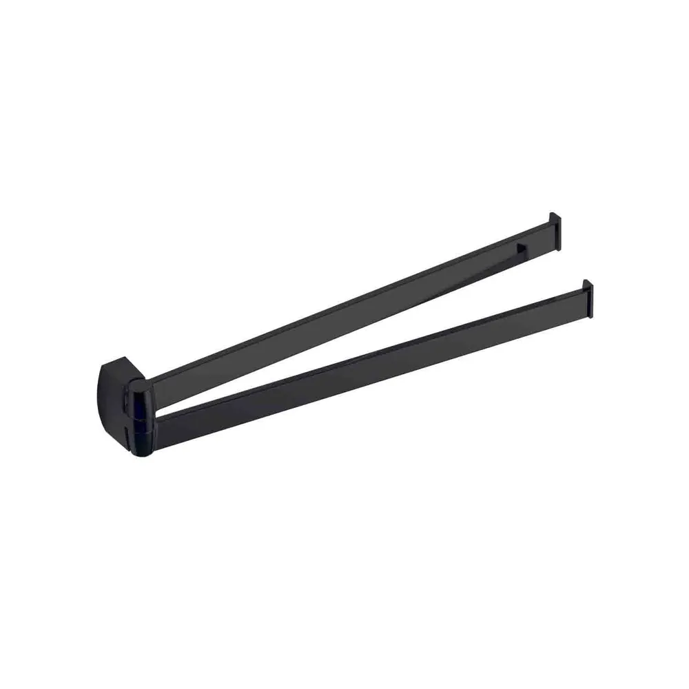 Double joint towel holder black messing Trenta collection Colombo Design