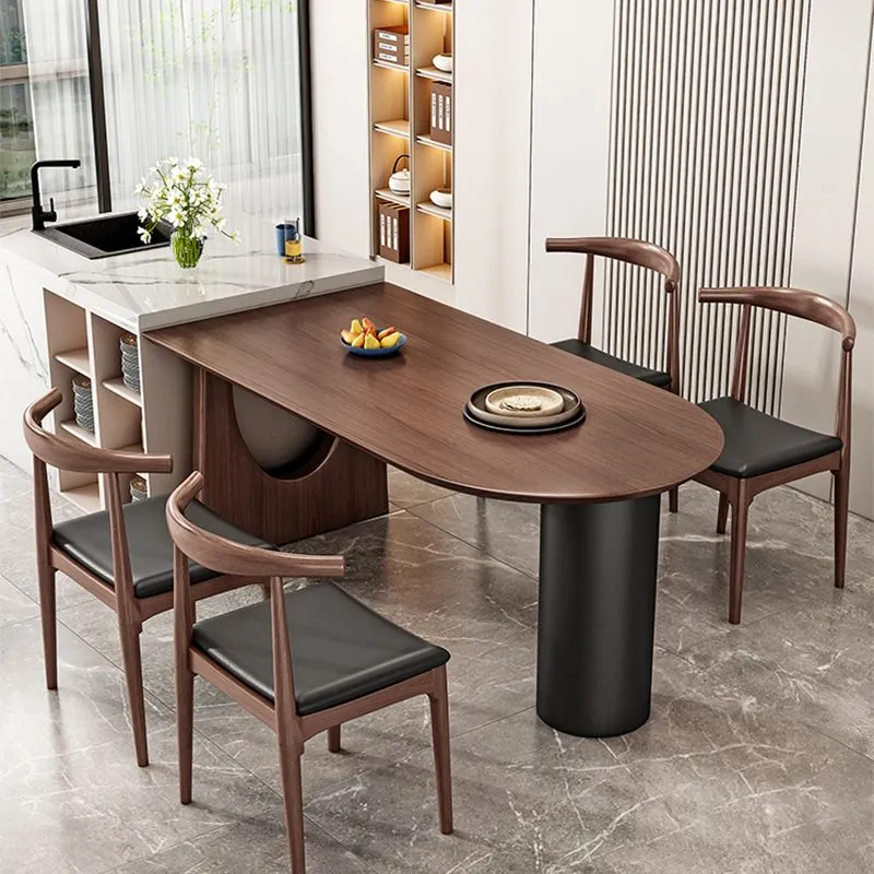 Free Form Dining Table Modern Tweeling Pedestal Table Kitchen 47