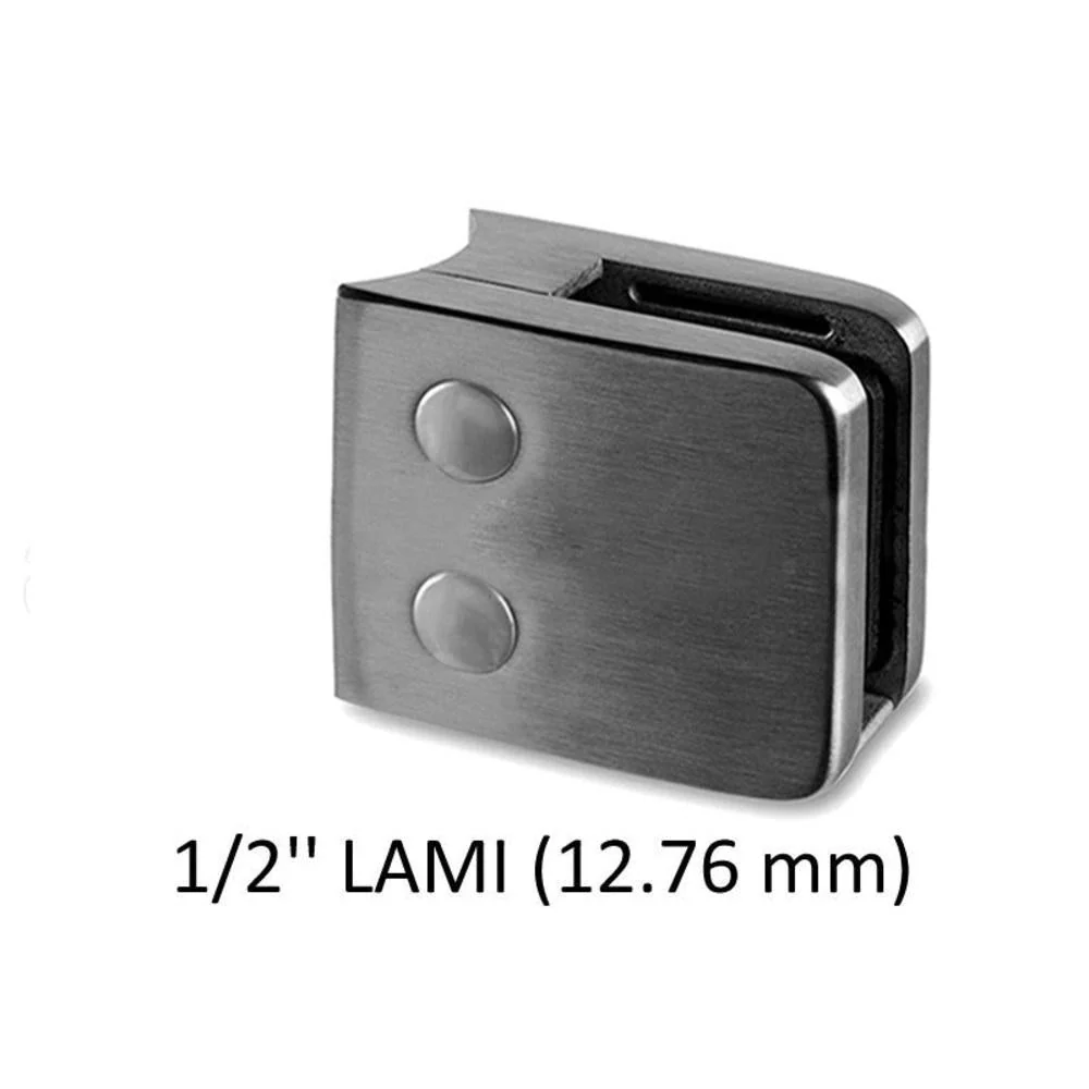 Q-railing Glaswerk Clamp Round Profile Railing (w Removable Security Plate) (2'' Baluster Dia.) (1/2'' (12.76mm) Laminated)