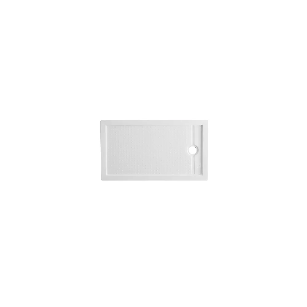 Rectangular shower tray Kepler 70x160 h.6 cm reinforced plexiglas without drain cover