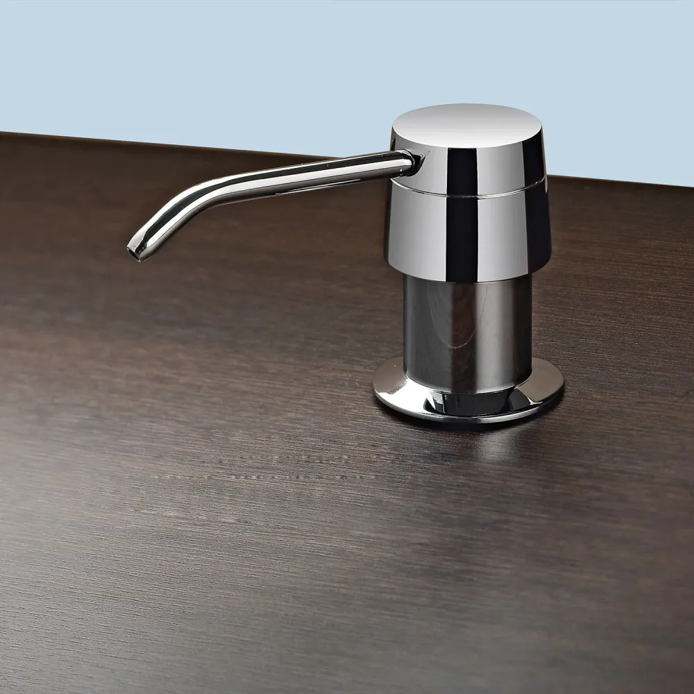 Built- soap dispenser Gedy 340 ml geel koper and resins washbasin top - Chrome
